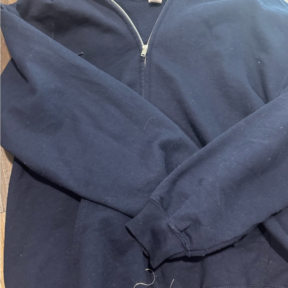 Women's Classic Navy Zip-Up Hoodie
